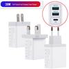 Быстрое зарядное устройство 38 Вт с двумя портами USB, QC3.0 и PD, совместимо с вилками EU/US/UK