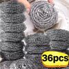 36 шт. шариков из стальной проволоки для мытья посуды, кастрюль, скрубберов, шариков из нержавеющей стали, щеток для удаления ржавчины, кухонных принадлежностей, чистящих средств для кухни