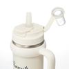 Skater Straw Tumbler, 830ml, Insulated, with Handle, 2-Way, Direct Drinking, Snoopy Badge, STSTB9-A