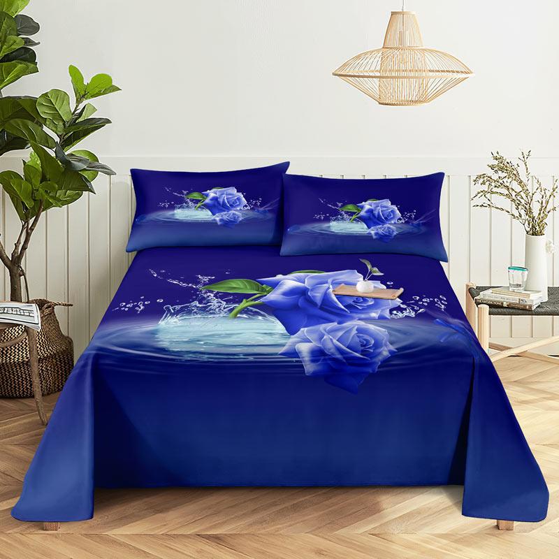 Purple Bedding Set Bed Sheet Linens Pillow Case Queen King Size Lanvender Butteryfly for Bedroom Soft Twin Full Single Double