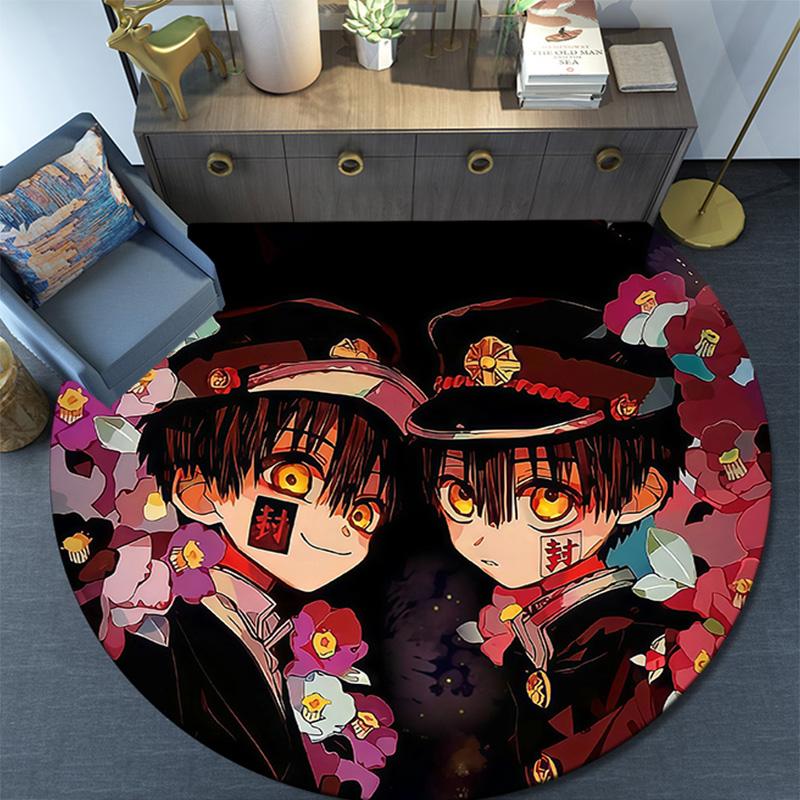 Toilet‑Bound Hanako‑kun2 Round Area Rug,Carpet Rug for Living Room Bedroom Sofa Playroom Decor,Non-slip Floor Mat