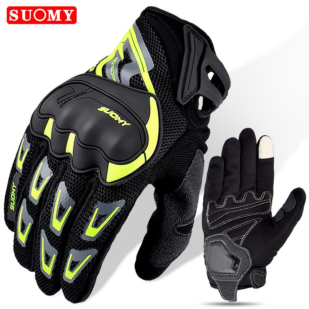 Thin mesh breathable and comfortable four-season locomotive racing car anti-drop protection full finger