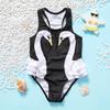 Toddler Girls Ruffled Swimsuit One-Piece Kids Cartoon Print Swimming Bikini Bathing Suit Swimwear Summer Sunsuit Beach Wear 18M-6T