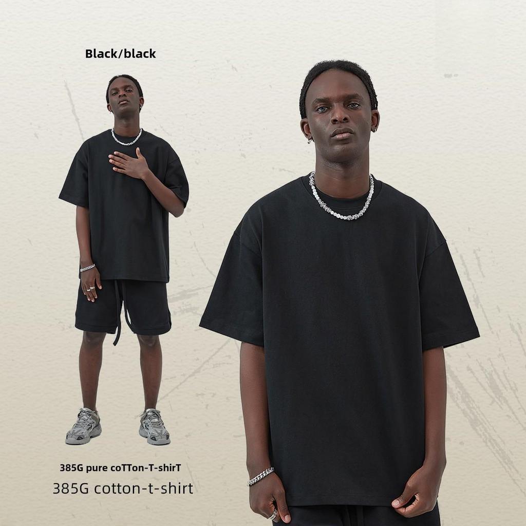 ARTIE Men's 2025 Spring/Summer Heavy T-shirt - Solid Color, Loose Fit, Fashion Brand Short Sleeve