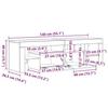 vidaXL Meuble TV avec lumières LED vieux bois bois d'ingénierie, support TV, meuble multimédia, console TV, meuble hifi, 856303