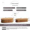 Bohemian Imitation Rattan Storage Basket Woven Storage Box Dust-Proof Frame Home Decoration Basket