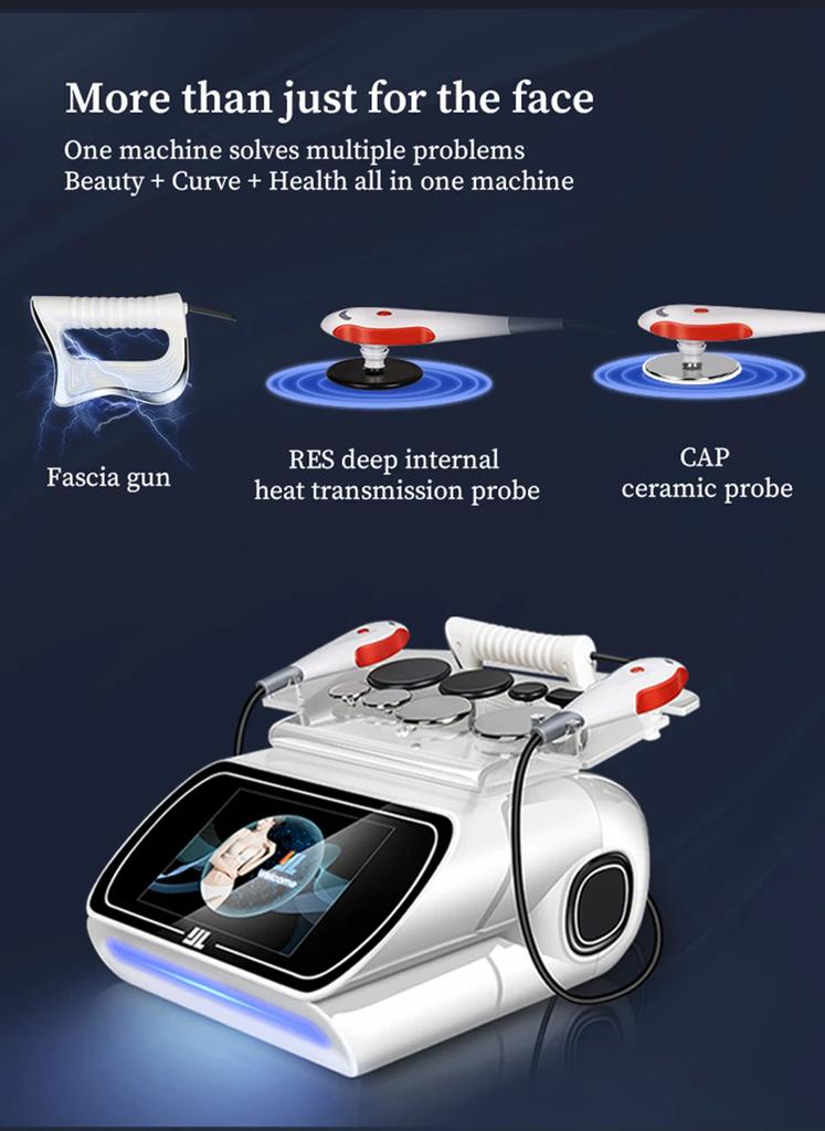 Upgrade 448KHZ RF Tecar Therapy RET CET Diathermy Fat Removal Machine Anti-Cellulite Relieve Pain Home Appliance Muscle Massager