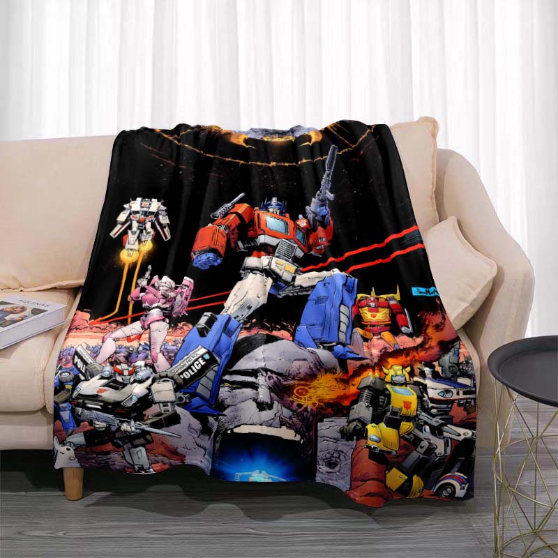 The Mobile Suit Gundam Cartoon Blanket Is Warm and Soft, Suitable for All Seasons, and Perfect for Home, Travel, and Picnics.
