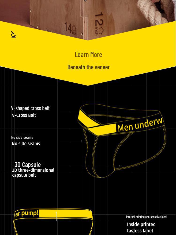 Мужские ультратонкие дышащие треугольные трусы и сексуальные полупрозрачные леггинсы