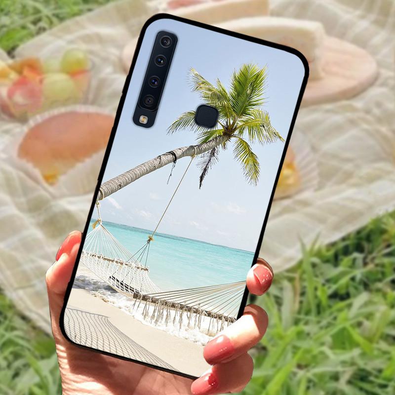 Для Samsung A9 2018 Чехол-крышка A7 2018 Силиконовый Мягкий Мраморный Черный Бампер Funda Coque для Samsung Galaxy A7 A9 2018 Защитный