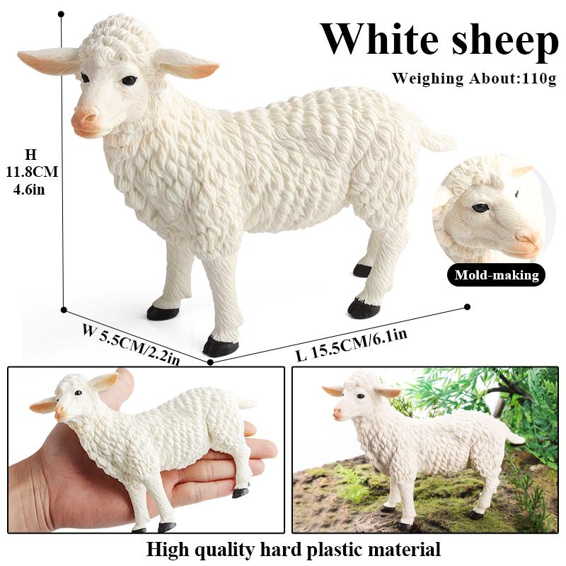 Oenux Зоопарк Мир Сельскохозяйственное Животное Лошадь Корова Свинья Овца Коза Осел Модель Фигурки Льва Тигра ПВХ Обучающая Милая Детская Игрушка Подарок