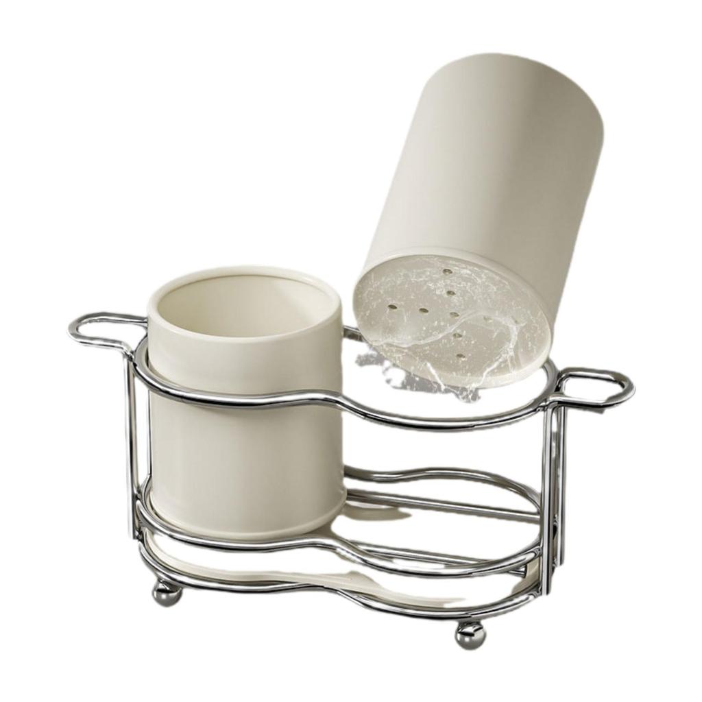 Подставка для кухонных принадлежностей Подставка для столовых приборов Металлическая Устойчивое основание Органайзер Подставка для столового серебра для