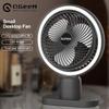 Portable Rechargeable Fan with Light Camping Fan Rechargeable Desktop Portable Circulator Wireless Electric Fan LED Night Light