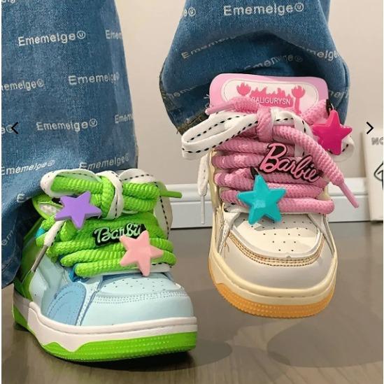 Модные парные кроссовки, повседневные, в тренде инс, нишевый дизайн, туфли-мандаринки, повседневный день с дофаминовым сочетанием цветов