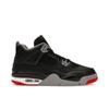 Air 4 Retro GS Bred Reimagined Kids Sneakers Black Fire-Red Cement-Grey FQ8213-006
