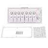 Rocker Switch Panel 7 Gang Waterproof Red LED Marine Switch Panel with Overload Protector 12V Cigarette Lighter Socket