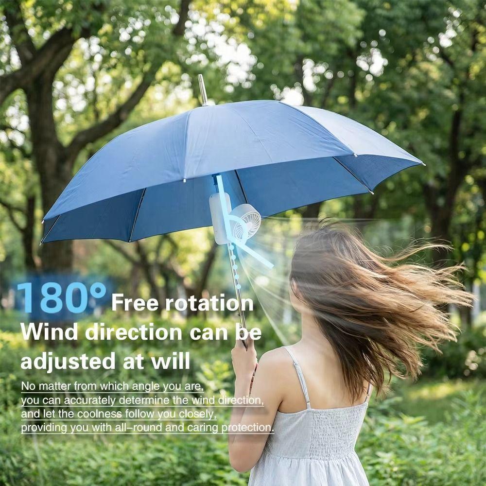 With Clip Portable Handheld Fan Silent Operation USB Rechargeable Fan  For Umbrella