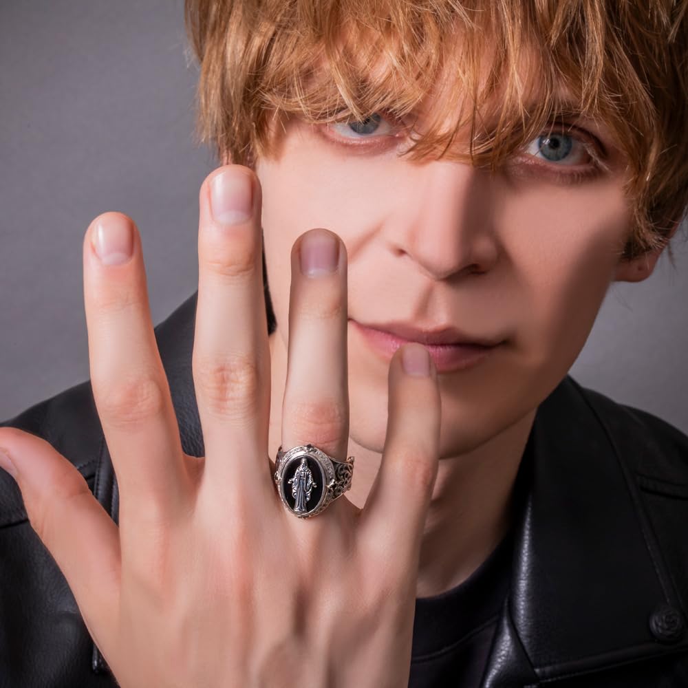 Artemis Classic Черная Дева Мария Свободный размер Серебряные аксессуары для мужчин и Бренд Серебро 925 Стерлинговое серебро Кольцо, (ac-acr0220), Женщины, Ювелирные изделия, Кольцо,