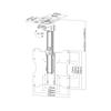 Cabletech 17"-37" TV mount for ceiling/slope mounting