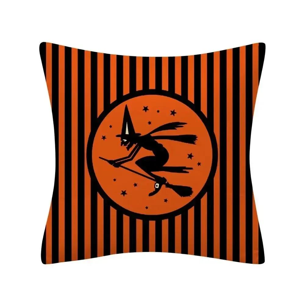 1 шт. Декоративная наволочка для подушки на Хэллоуин, украшение для дивана в гостиной, волшебная тыква, кошка, наволочка для подушки, украшение для дома