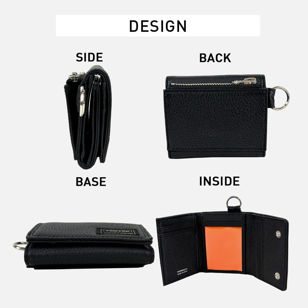 Кошелек CALM WALLET [PORTER] Тройного сложения 041-03124 Черный/10