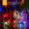 20/50LED Solar LED Dragonfly Fairy Lights Outdoor String Light Garland Waterproof Festival Lamp Garden Christmas Decoration