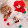 Kids' Christmas Cartoon Scarf: Warm Faux Rabbit Fur Neck Warmer – Cute Winter Gift for Baby & Toddler