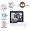 Digital LCD Hygrometer Thermometer HTC 1 HTC 2 Indoor Outdoor Temperature Humidity Monitor Weather Station Clock 2