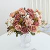 4/8pcs Silk Artificial Flowers Roses Peony Wedding Bridal Bouquets Home Outdoor Garden Arch Diy Gifts Festival Table Decorations