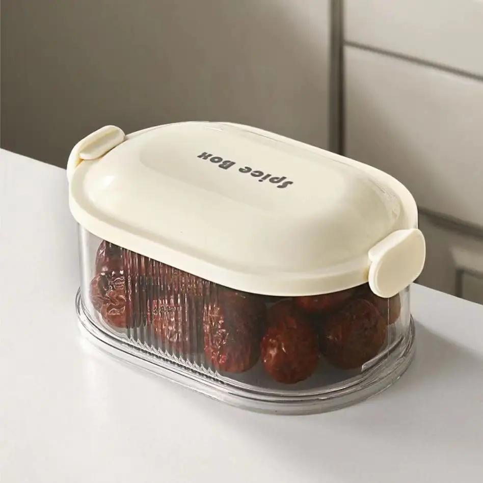 1/2/3/4 Layer Spice Vegetable Storage Box Refrigerator Crisper Camping Lunch Box Food Grade Grid Box Home Kitchen Peppercorn