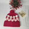 Autumn and winter new Fair Island wind hairball wool hat cold-proof and warm ear protection knitted hat fashionable versatile pullover hat