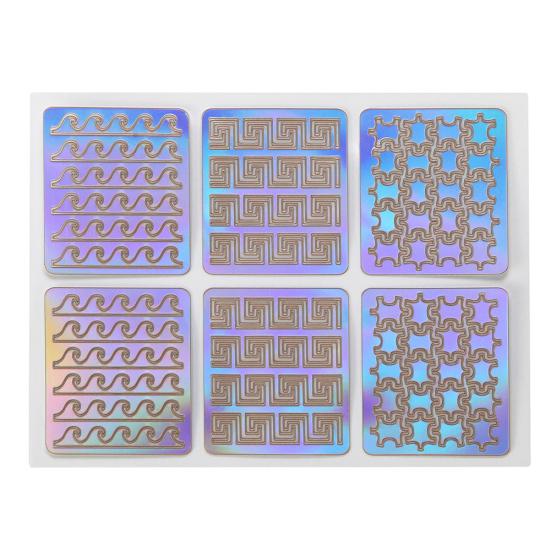 6/12/24 листа DIY дизайн ногтей виниловая форма трафарет полые шаблон направляющие наклейки