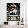 Retro Christma Tree Ballerina Nutcracker Crystal Ball Fairytale  Poster Canvas Printing Wall Art Picture for Home Decor