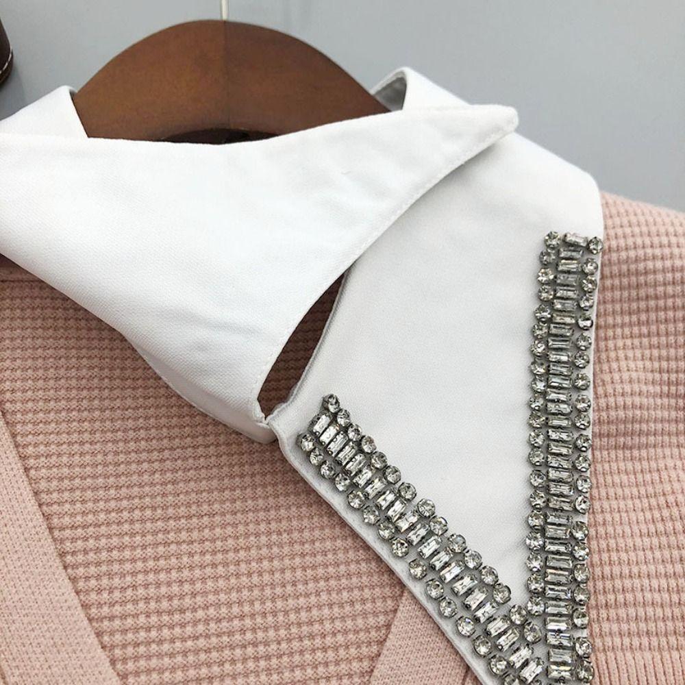 Shirt Detachable Collar Neckline White Black False Collar Fashion Pearl Fake Collar Women