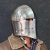 Knight Barbute Helmet 18g Soft Steel Medieval Warrior Armor LARP Cosplay Costume Warrior Helmet
