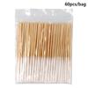 30/60 шт одноразовые длинные ватные палочки щетка безворсовые микрощетки дерево хлопок