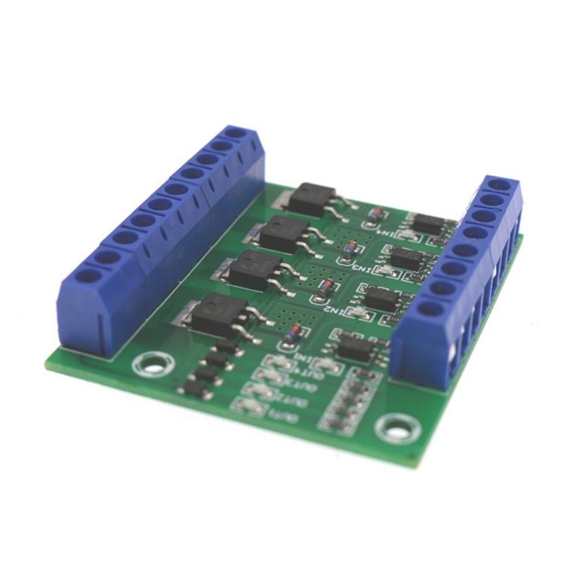 4 Channel MOSFET Pulse Triggers Switches Controller Board PWM Input for Motor LED Light 4-20V to 3.7-27V Driver Board