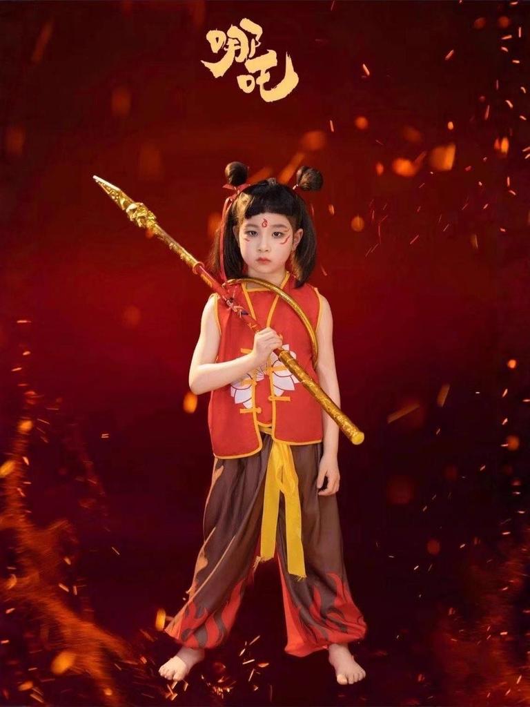 Костюм для косплея Нежа Демон Ребенок для детей - Унисекс Набор для детского праздника