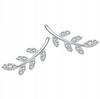 925 Twig Earrings With Cubic Zirconia, Leaves, Crystals