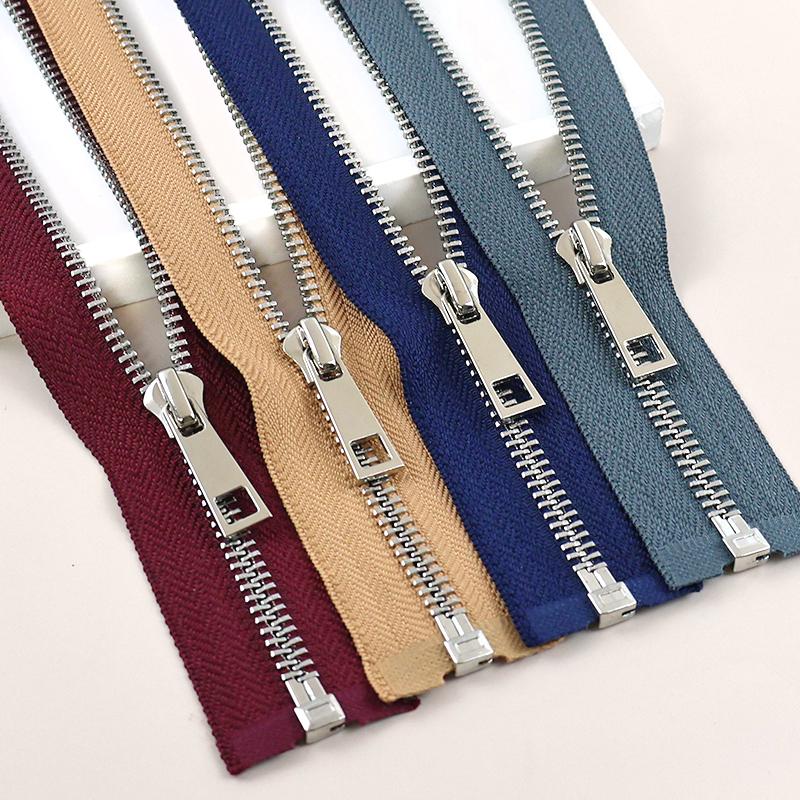 Meetee 5# Metal Zipper 40/50/60/70/80cm Single Slider Open-end Zippers Clothes Closures Zips Repair Kit DIY Sewing Accessories