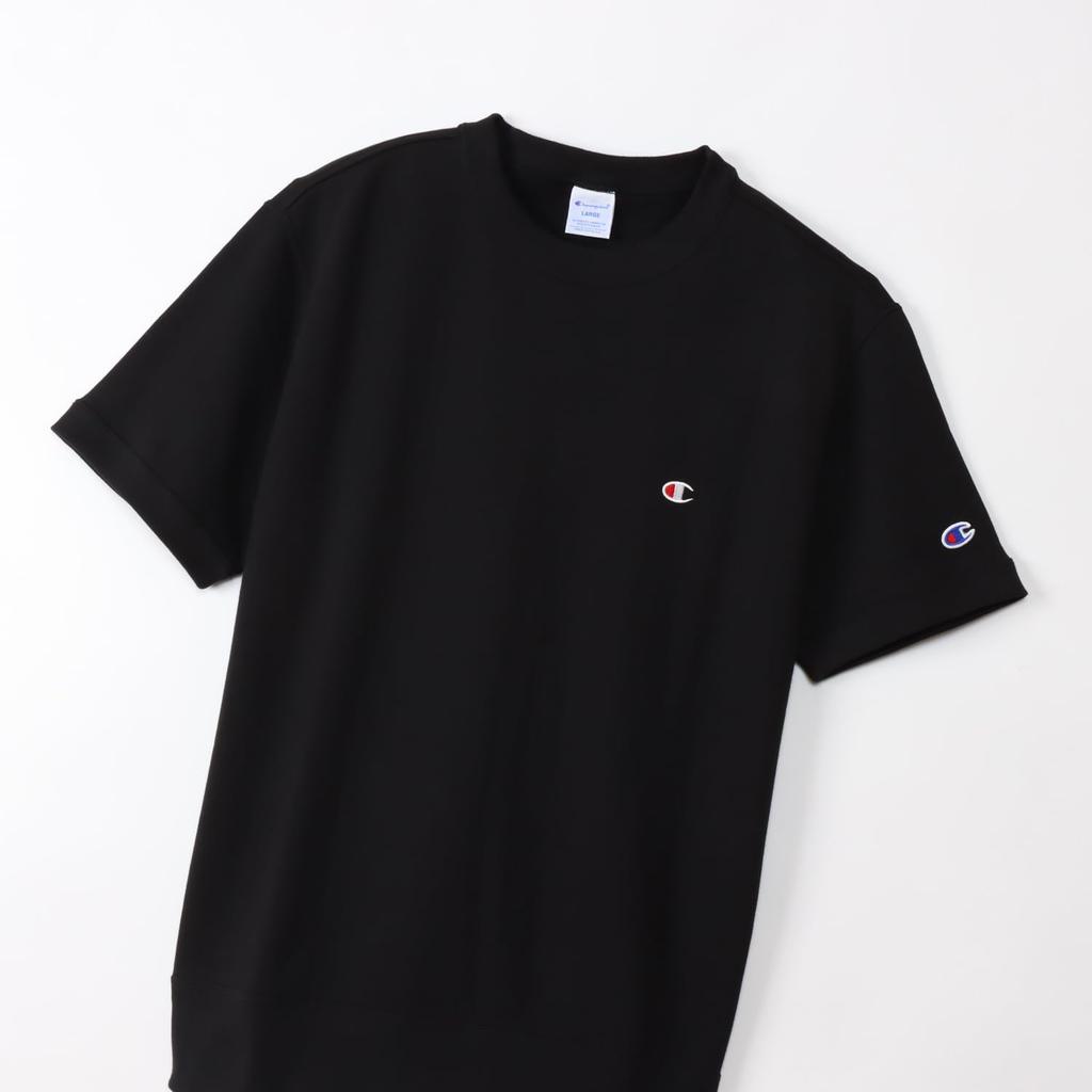 Короткая толстовка One Point с коротким рукавом и круглым вырезом Basic 2XL [Champion], рукав, флис, логотип, толстовка, C3-Z020, мужская, черная,