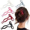 U-Shaped Bow Hair Pin Acrylic Wavy Hairpins New French Hair Pin Hairpin Accessories