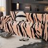 Modern Zebra Pattern Sofa Towel Furniture Cover 4 Seater Sofa Throw Blanket Couch Armchair Slipcover All-season