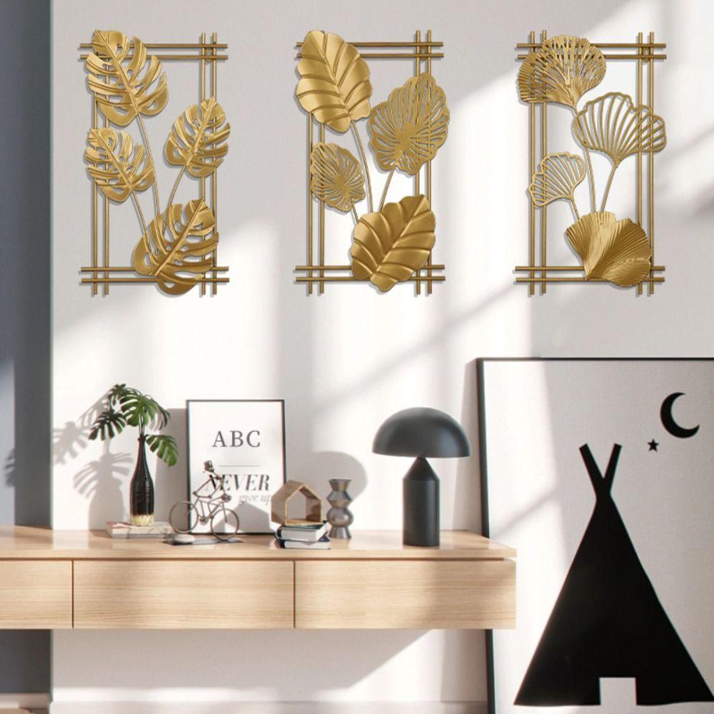 Растения Листья Фон Настенное украшение Прямоугольные Настенные подвесные украшения для офиса