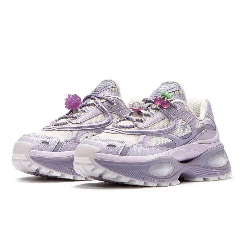 Fila Fusion Bianco III Удобные Универсальные Низкие Повседневные Кроссовки Женские Бело-Фиолетовые T12W521004FTI