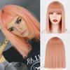 Short Bangs Wig, Female Bangs Synthetic Bob Wig Lolita Party, Role Playing, Daily Use, Shoulder Length