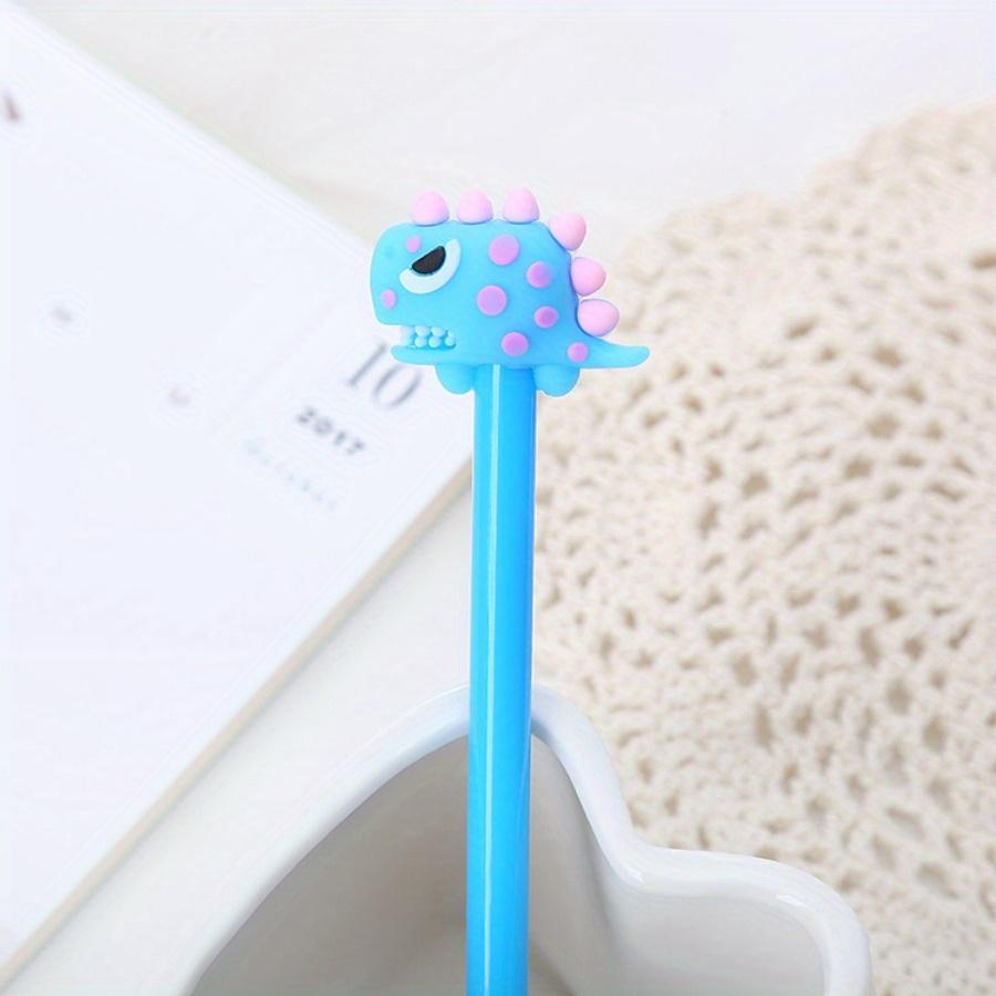 10pcs 0.5mm Cute Pen Creative Dinosaur Shape Gel Pen Cartoon Tyrannosaurus Water-based Signature Pen Learning Office Stationery