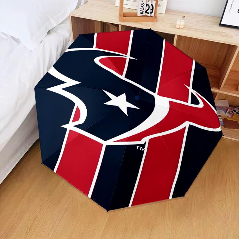 Houston basketball Logo Umbrella Folding umbrella, automatic umbrella 8-Frame for Travel, camping Use Gift for Halloween Christmas