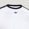 adidas Оригинальная вязаная полосатая повседневная спортивная футболка с коротким рукавом Cali Baby Женские топы KT7793