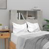 VidaXL Wall-Mounted Headboard Cabinet Bedroom Furniture Headboard with Storage Bed Accessory Interior Grey 811911